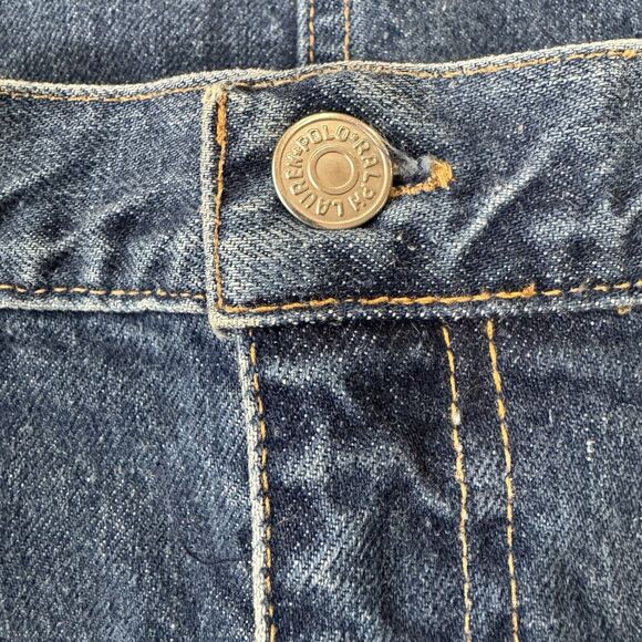 vintage Polo Ralph Lauren Skirt Womans 10 Jean Mini Blue Denim Union Made - Picture 7 of 10